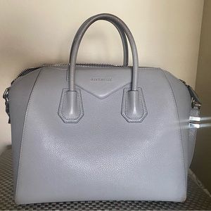 Givenchy Gray Leather Antigona Dome Satchel